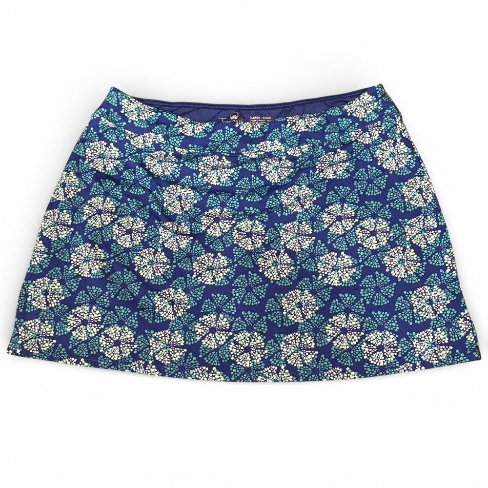 Colorado Clothing Tranquility Blue White Floral Tennis Golf Skort Women's Large